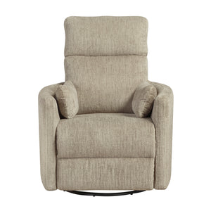 Abbeville Textured Microfiber Swivel Glider Reclining Chair