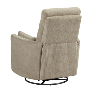 Abbeville Textured Microfiber Swivel Glider Reclining Chair