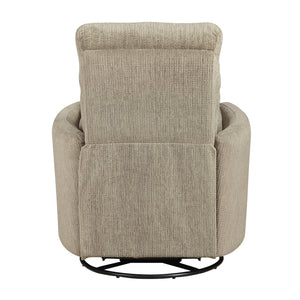 Abbeville Textured Microfiber Swivel Glider Reclining Chair