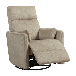 Abbeville Textured Microfiber Swivel Glider Reclining Chair