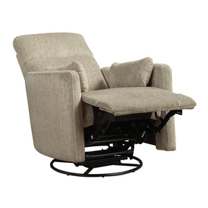 Abbeville Textured Microfiber Swivel Glider Reclining Chair