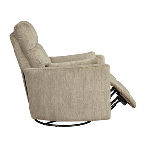 Abbeville Textured Microfiber Swivel Glider Reclining Chair