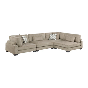 Abbeville  4-Piece Textured Microfiber Modular Sectional