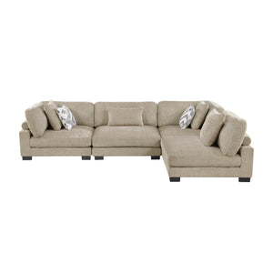 Abbeville  4-Piece Textured Microfiber Modular Sectional