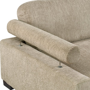 Abbeville  4-Piece Textured Microfiber Modular Sectional