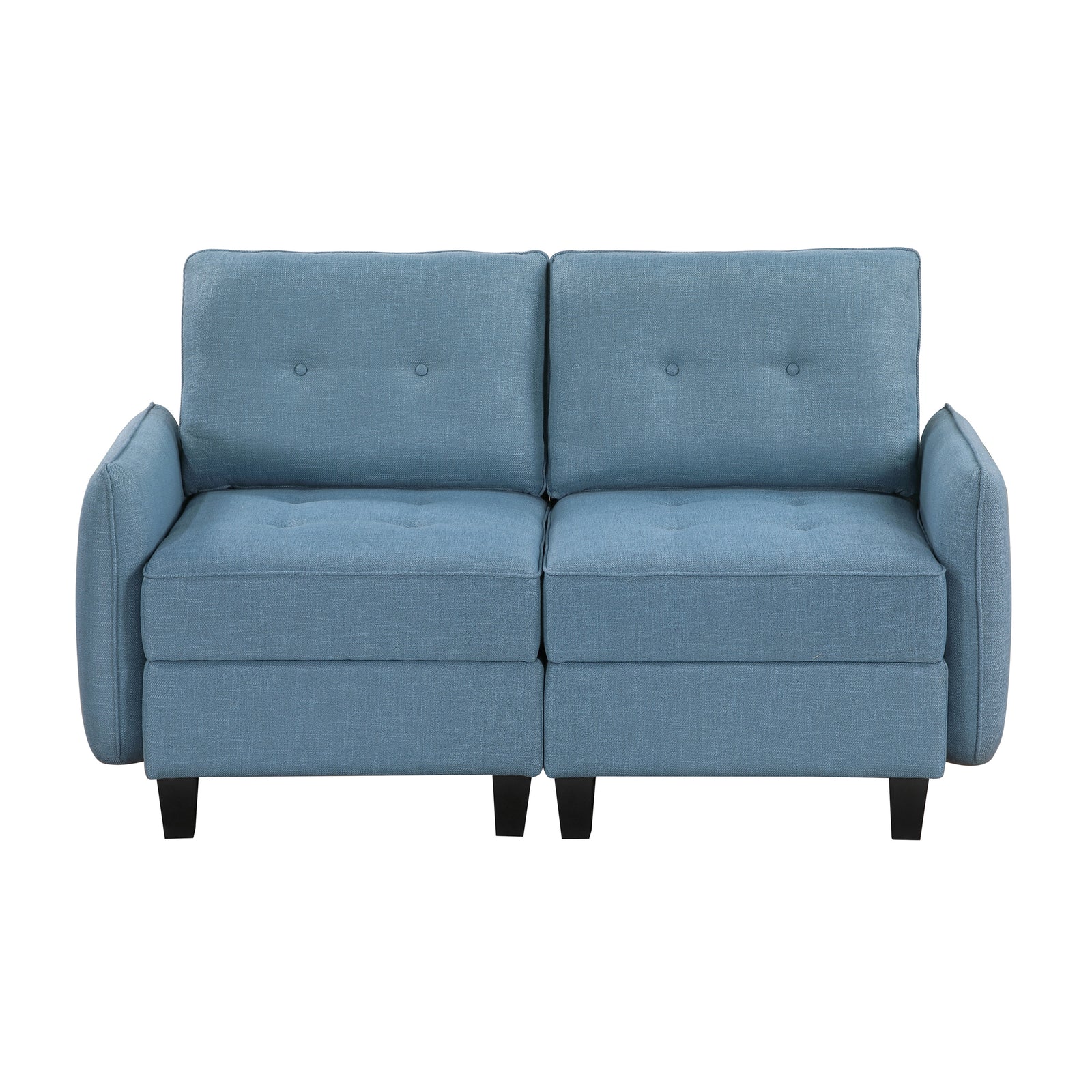 Dorian Textured Fabric Living Room Loveseat