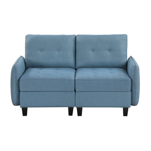 Dorian Textured Fabric Living Room Loveseat