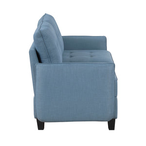 Dorian Textured Fabric Living Room Loveseat