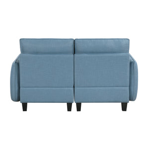 Dorian Textured Fabric Living Room Loveseat