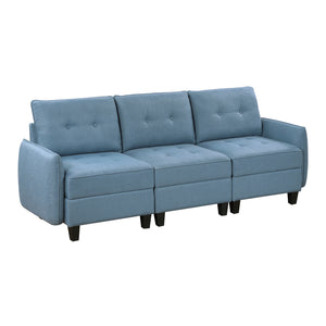 Dorian Textured Fabric Living Room Sofa