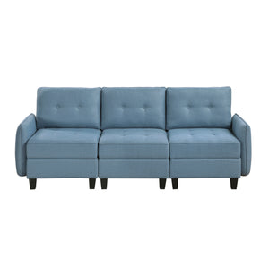 Dorian Textured Fabric Living Room Sofa
