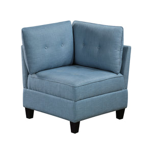 Dorian Textured Fabric Corner Seat with Storage