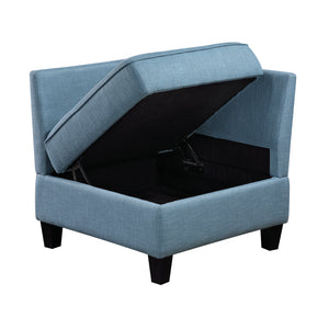 Dorian Textured Fabric Corner Seat with Storage