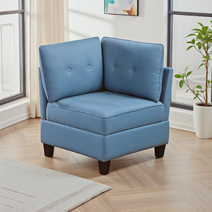 Dorian Textured Fabric Corner Seat with Storage