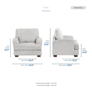 Montara Textured Microfiber and Corduroy Living Room Chair