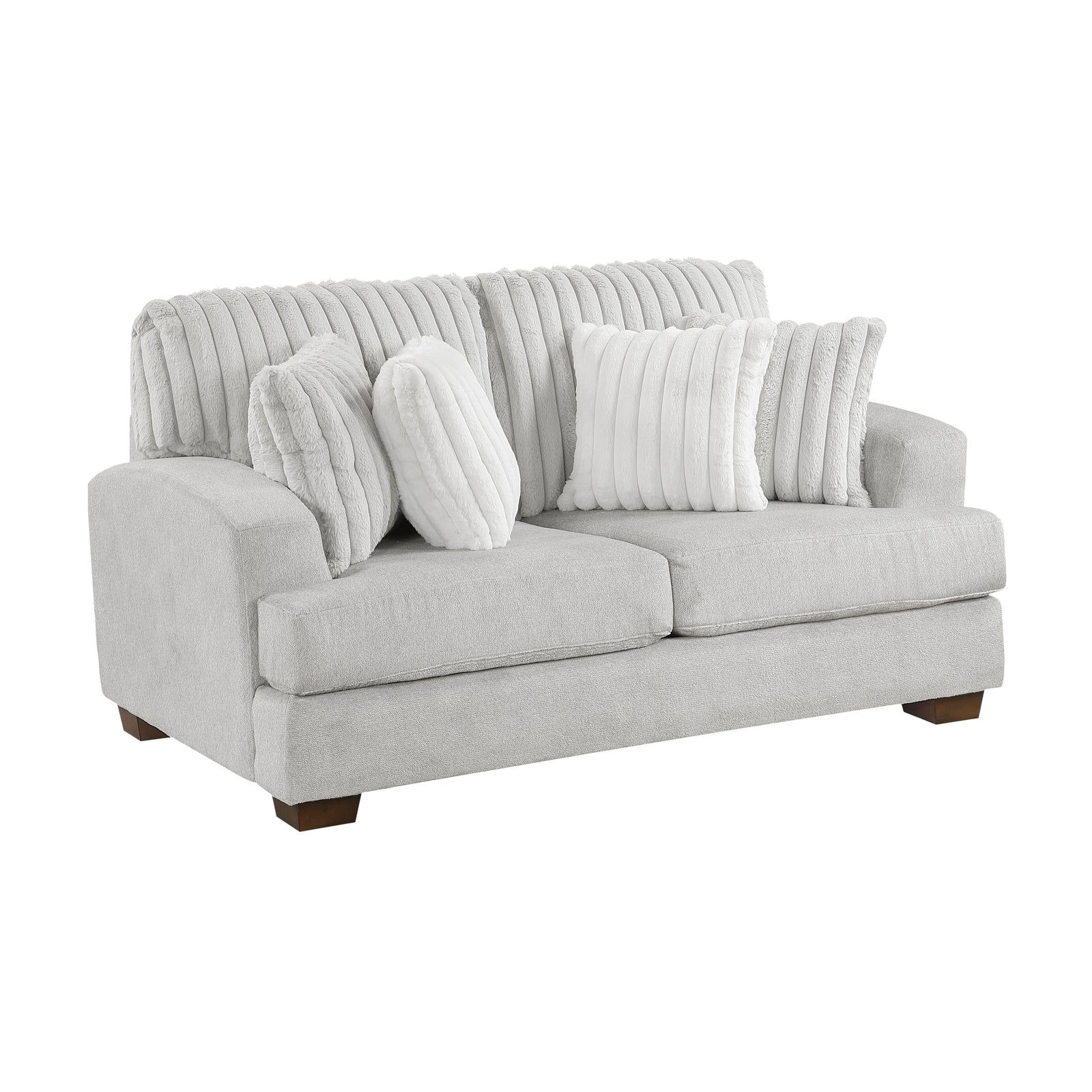Montara Textured Microfiber and Corduroy Living Room Loveseat