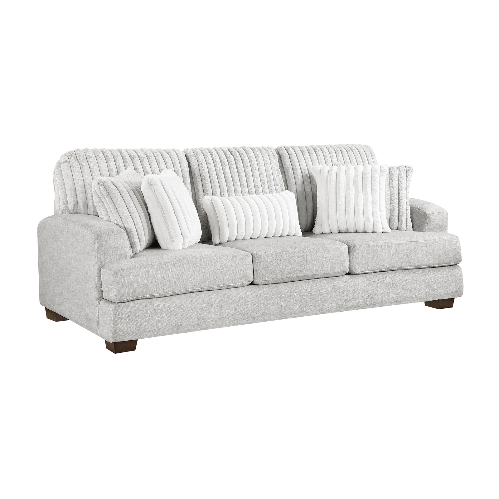 Montara Textured Microfiber and Corduroy Living Room Sofa