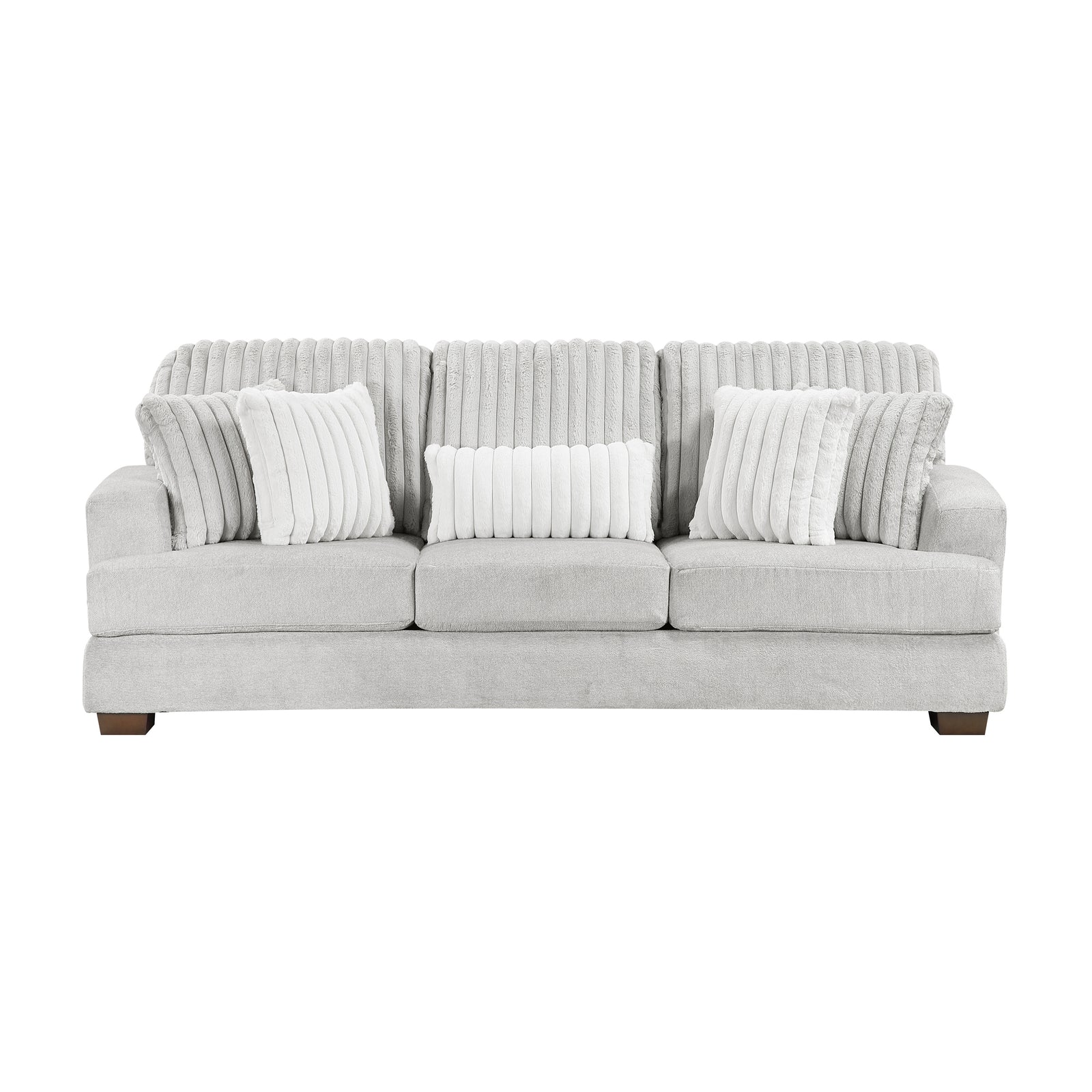 Montara Textured Microfiber and Corduroy Living Room Sofa