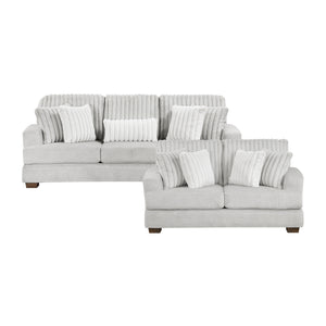 Montara 2-Piece Textured Microfiber and Corduroy Living Room Sofa Set