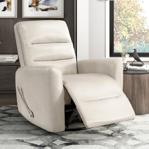 Preston Faux Leather Swivel Glider Reclining Chair