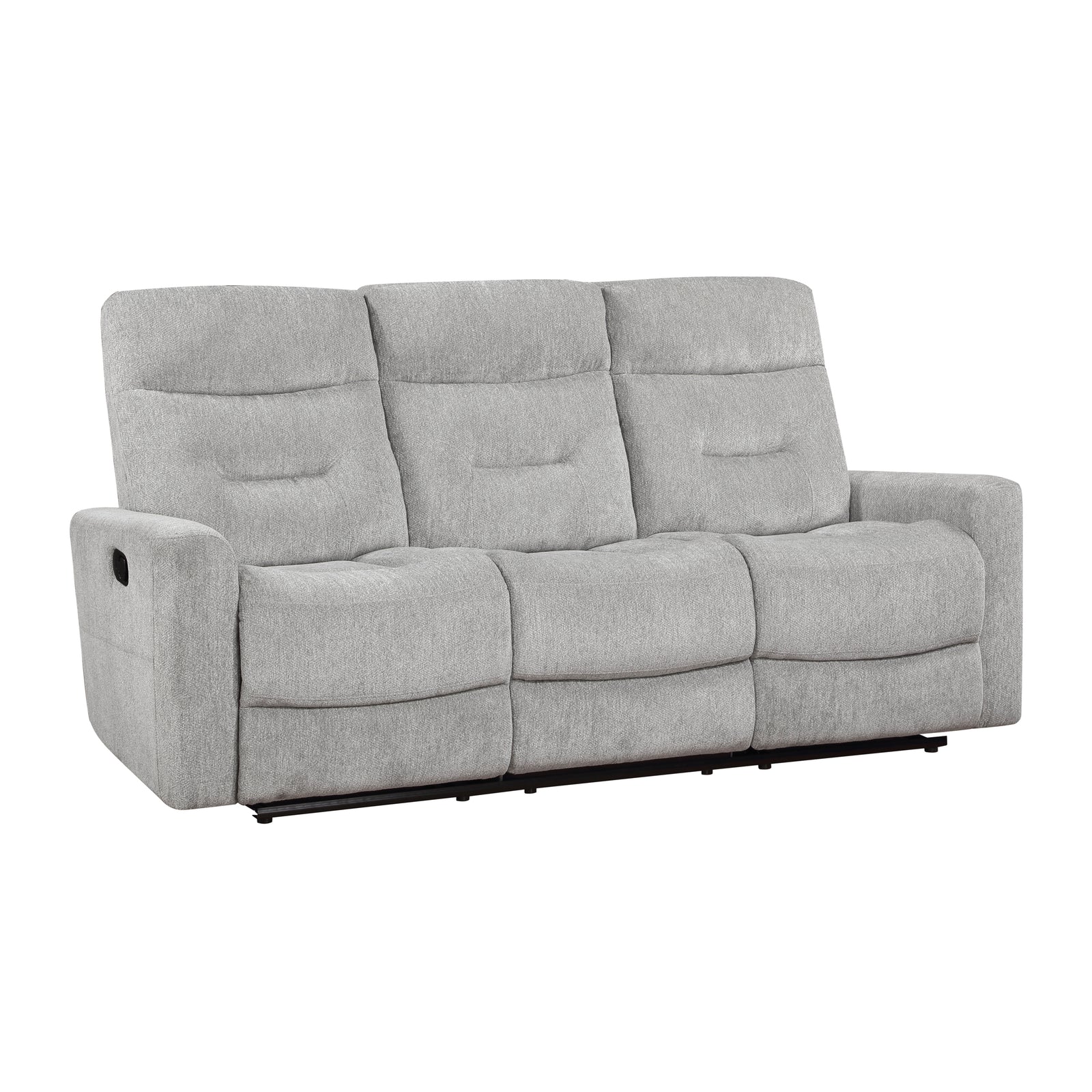 Mandevilla Chenille Manual Double Reclining Sofa