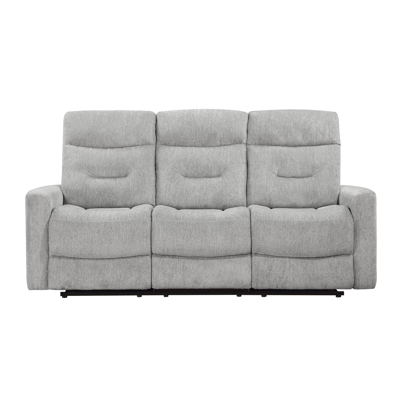 Mandevilla Chenille Manual Double Reclining Sofa