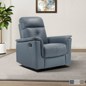 Monte Leather Match Swivel Glider Manual Reclining Chair