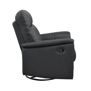 Monte Leather Match Swivel Glider Manual Reclining Chair