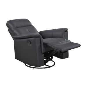 Monte Leather Match Swivel Glider Manual Reclining Chair