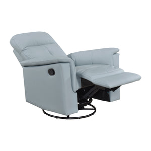 Monte Leather Match Swivel Glider Manual Reclining Chair