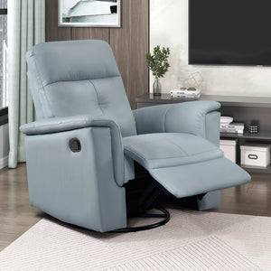 Monte Leather Match Swivel Glider Manual Reclining Chair