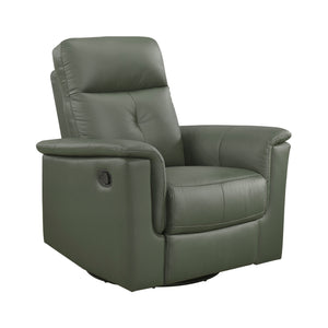Monte Leather Match Swivel Glider Manual Reclining Chair