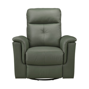 Monte Leather Match Swivel Glider Manual Reclining Chair