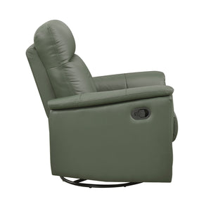 Monte Leather Match Swivel Glider Manual Reclining Chair