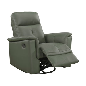 Monte Leather Match Swivel Glider Manual Reclining Chair
