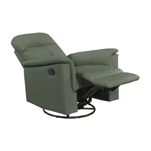 Monte Leather Match Swivel Glider Manual Reclining Chair