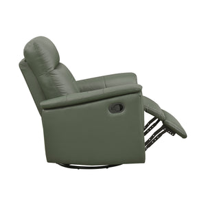 Monte Leather Match Swivel Glider Manual Reclining Chair
