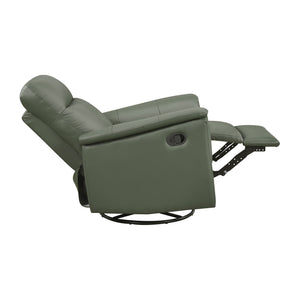 Monte Leather Match Swivel Glider Manual Reclining Chair