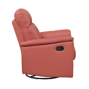 Monte Leather Match Swivel Glider Manual Reclining Chair