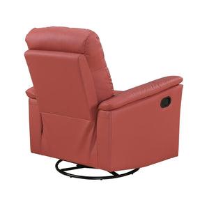 Monte Leather Match Swivel Glider Manual Reclining Chair