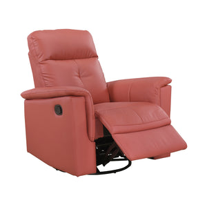 Monte Leather Match Swivel Glider Manual Reclining Chair