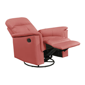 Monte Leather Match Swivel Glider Manual Reclining Chair