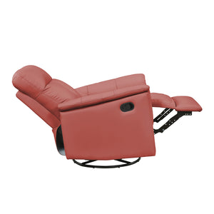 Monte Leather Match Swivel Glider Manual Reclining Chair