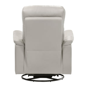 Monte Leather Match Swivel Glider Manual Reclining Chair