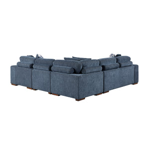 Gillam Chenille 4-Piece Sectional with Right Chaise and Pull-out Bed