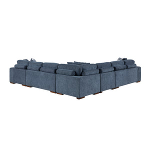 Gillam Chenille 5-Piece Sectional with Right Chaise and Pull-out Bed