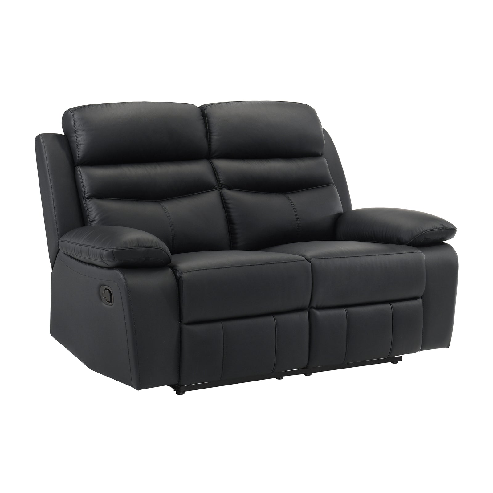 Peperomia Leather Match Manual Double Reclining Love Seat