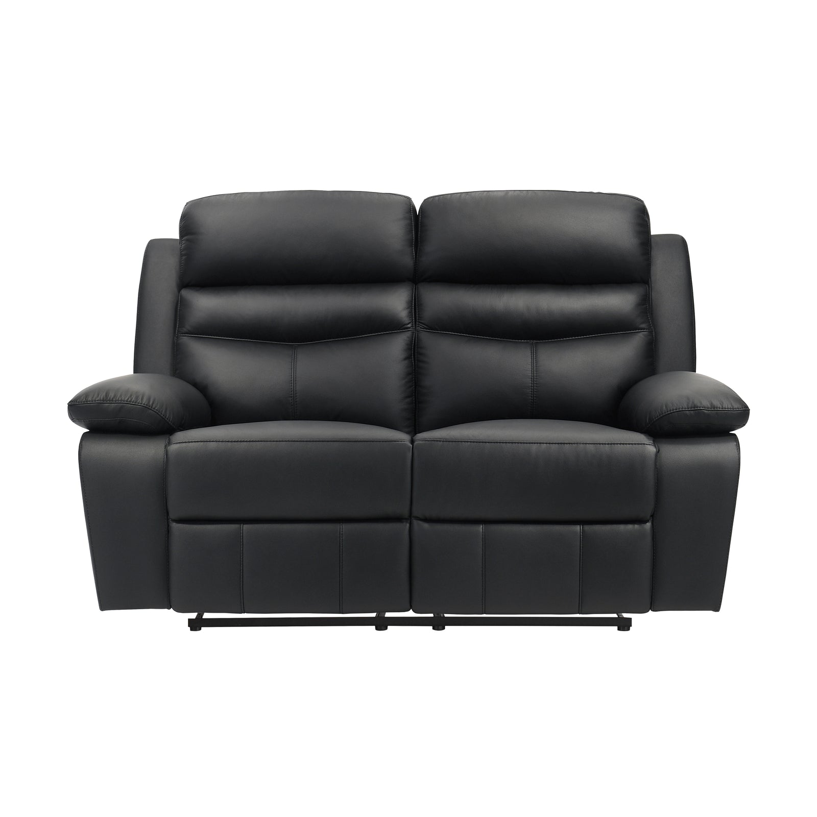 Peperomia Leather Match Manual Double Reclining Love Seat
