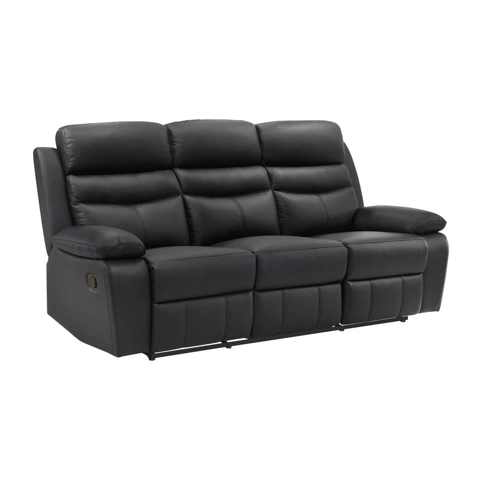 Peperomia Leather Match Manual Double Reclining Sofa