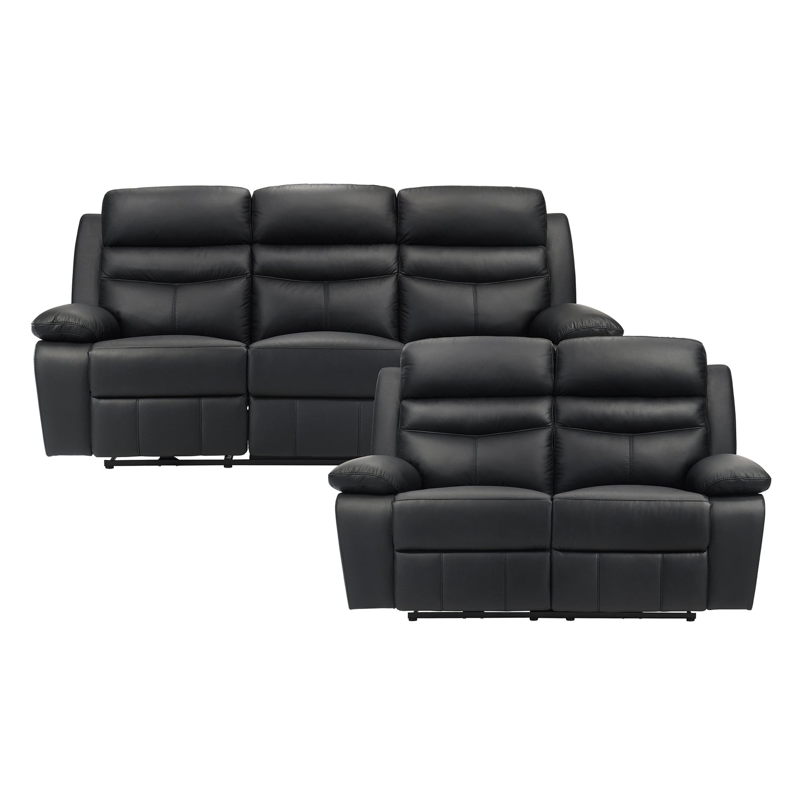 Peperomia 2-Piece Leather Match Manual Reclining Sofa Set